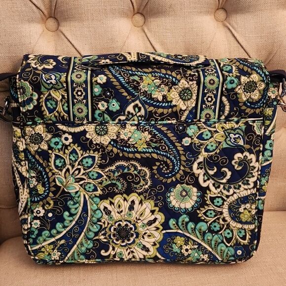 Like New Vera Bradley Blue and Green Messenger Bag - Picture 4 of 8